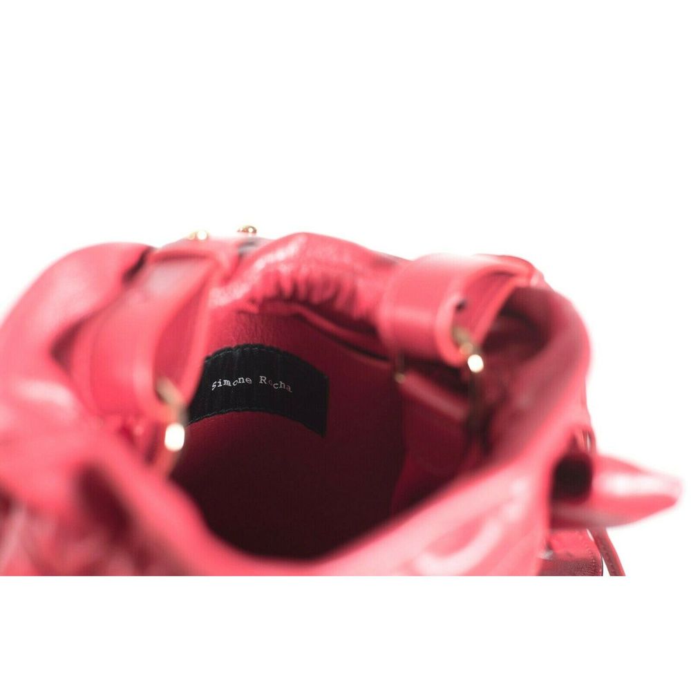 Simone Rocha Red Bucket Bag Drawstring Purse - Picture 3 of 7